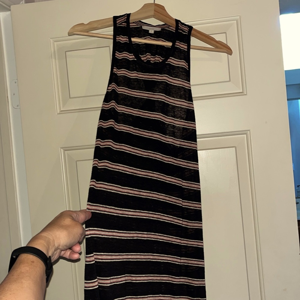 Joie Linen Striped Maxi Dress